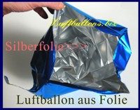 Silberfolie eines Luftballons aus Folie